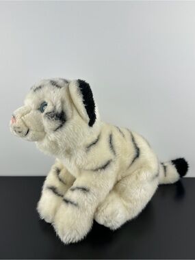 Toys R Us White Tiger Cub 11” Black Stripes Plush Stuffed Animal
